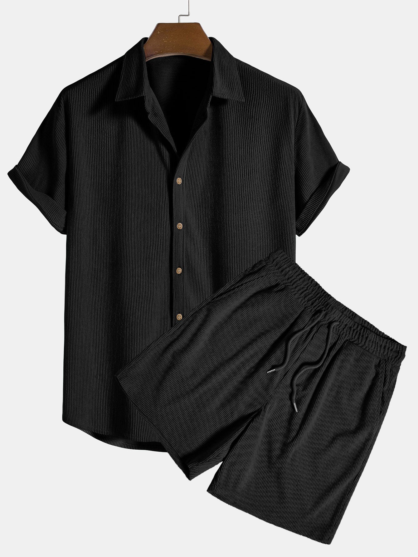 Men's Summer Shirt and Shorts Set | Two-Piece Outfit
