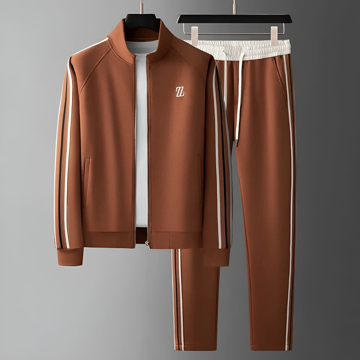 Men's Two-Piece Sporty Tracksuit | Zip-Up Jacket and Jogger Set