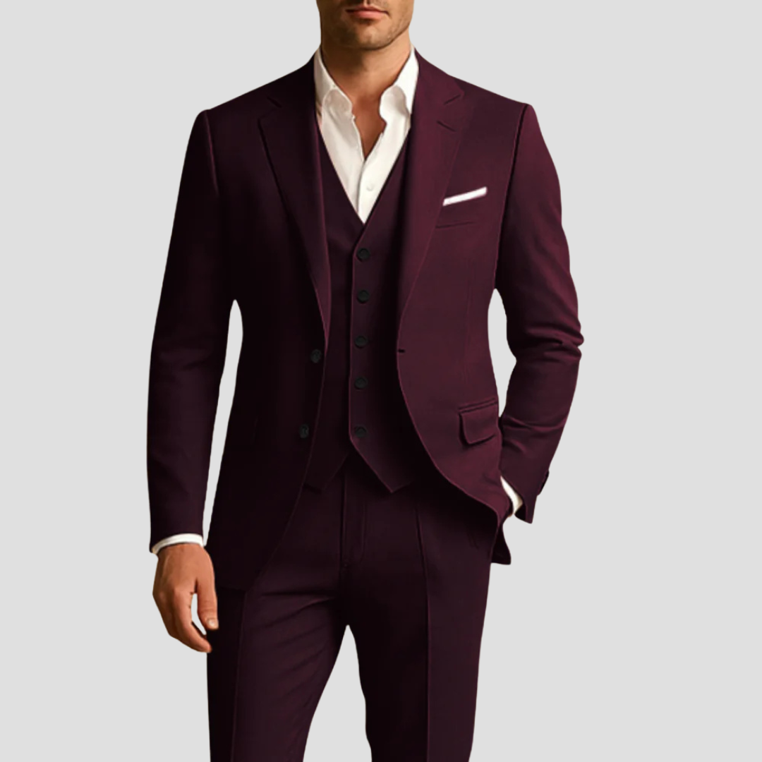 Men's Formal Three-Piece Suit Set | Slim Fit