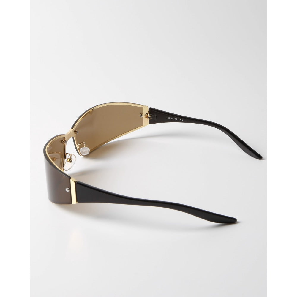 Brown Rectangular Frame Sunglasses with Tinted Lenses for Women - Marta