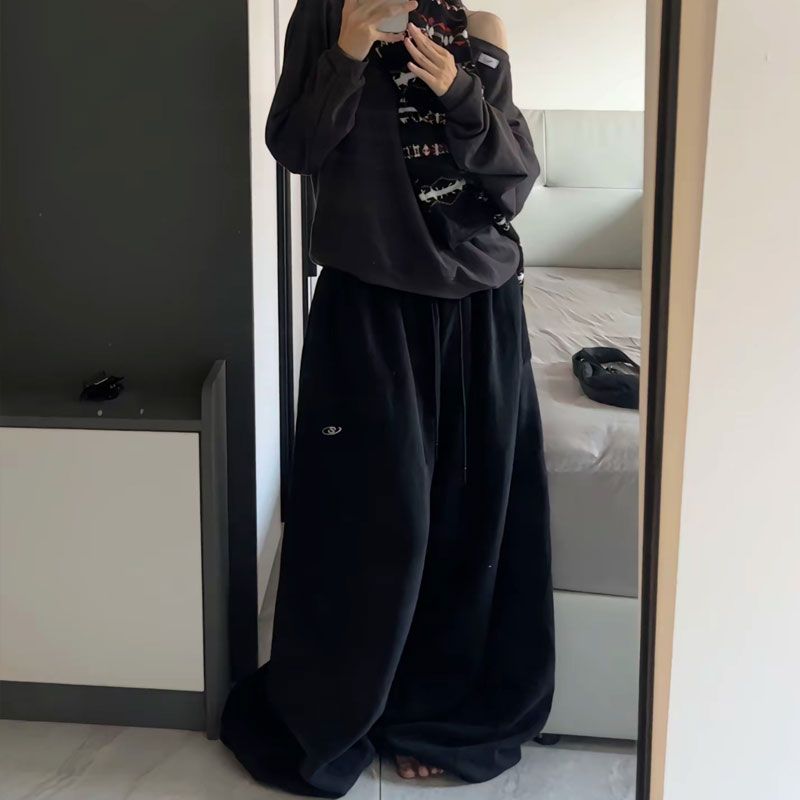 Wide Leg Drawstring Sweatpants for Women - Manuela