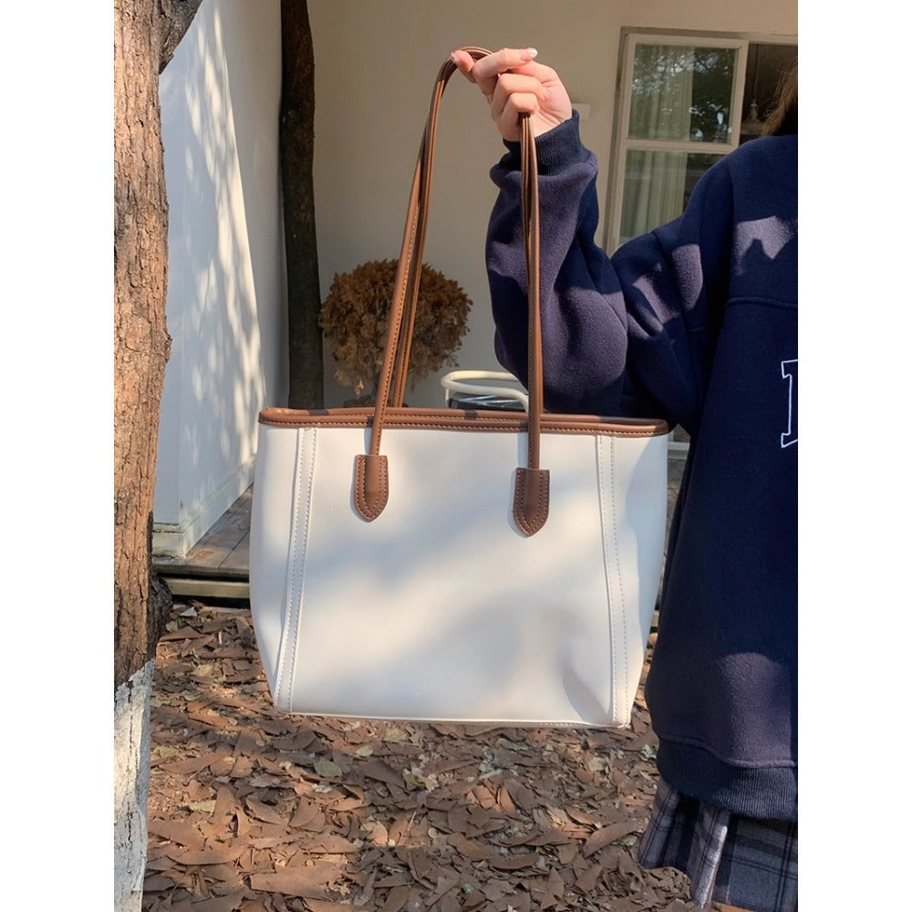 Faux Leather Shoulder Tote Bag for Women - Valentina