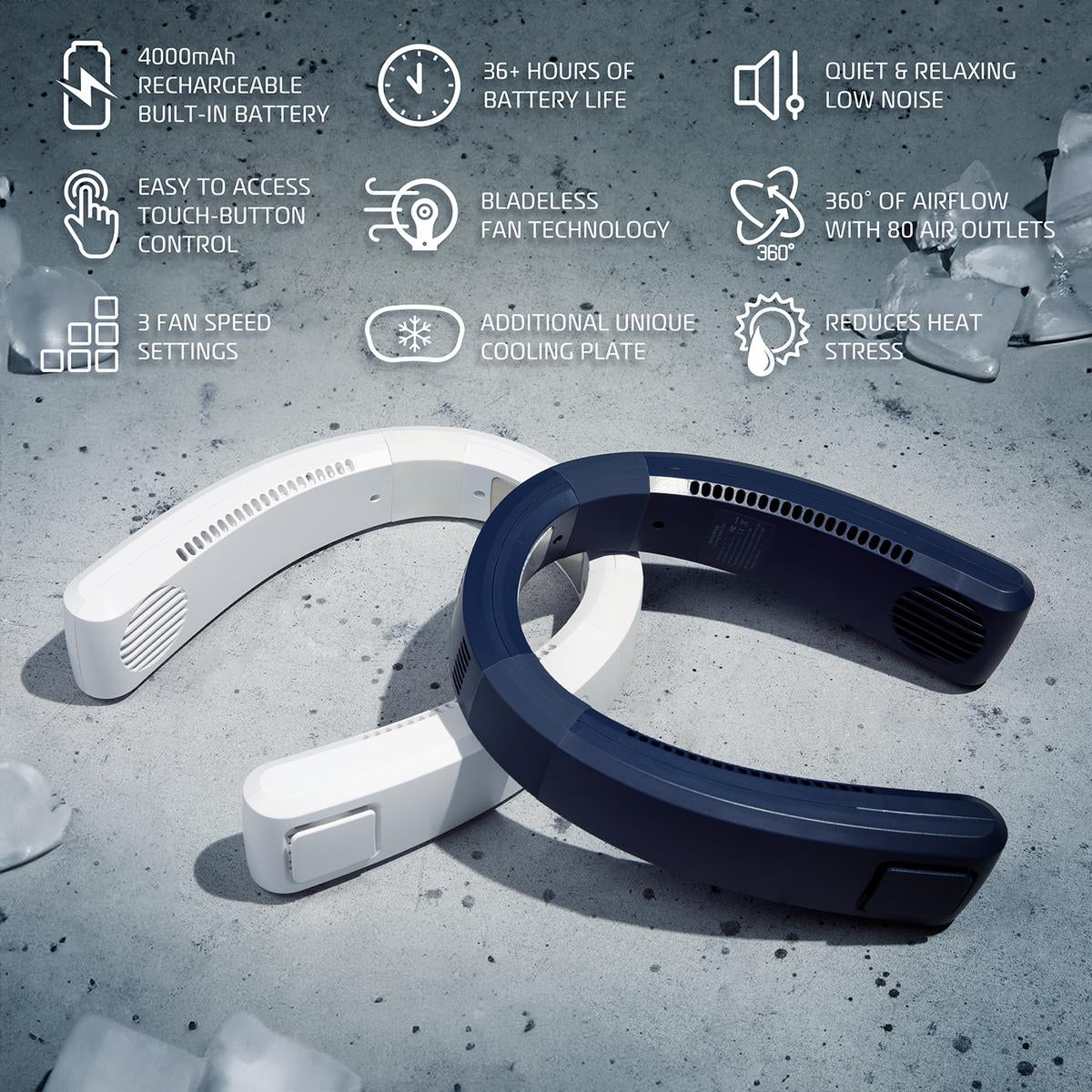 Compact Wearable Neck Cooler for Outdoor Activities and Work