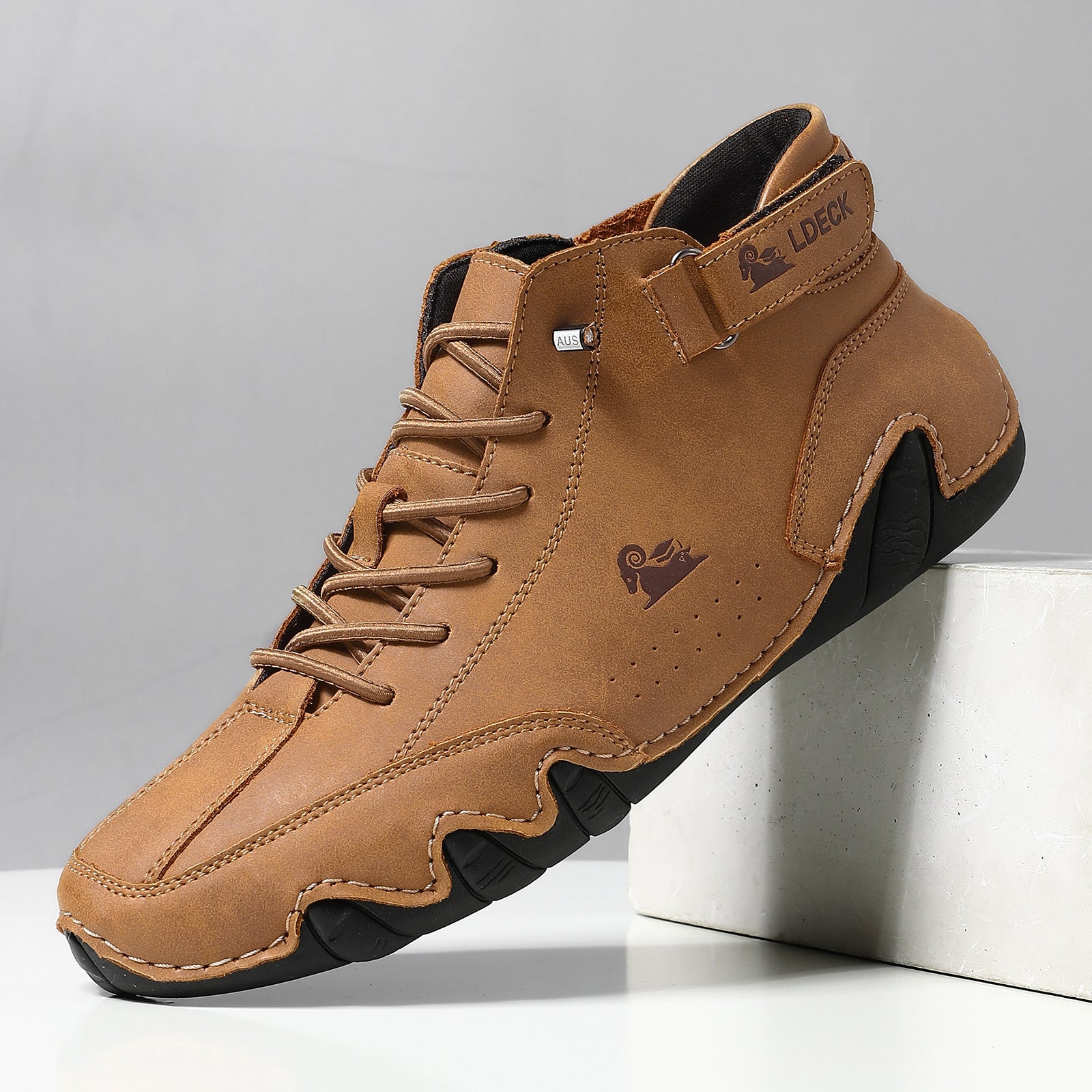 Men's High-Top Barefoot Sneakers | Lace and Velcro Fastening
