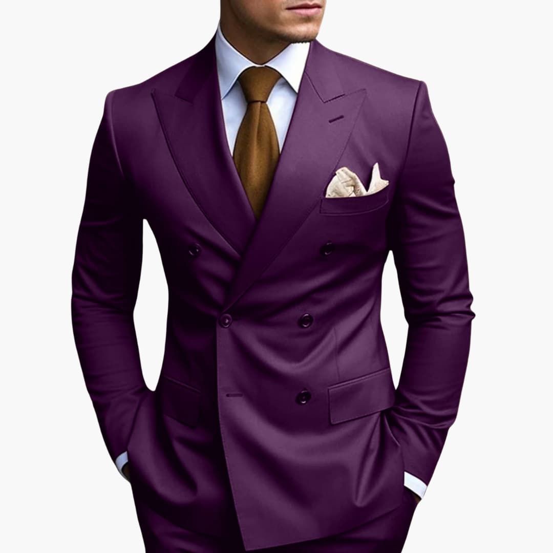 Men's Stylish Double-Breasted Suit