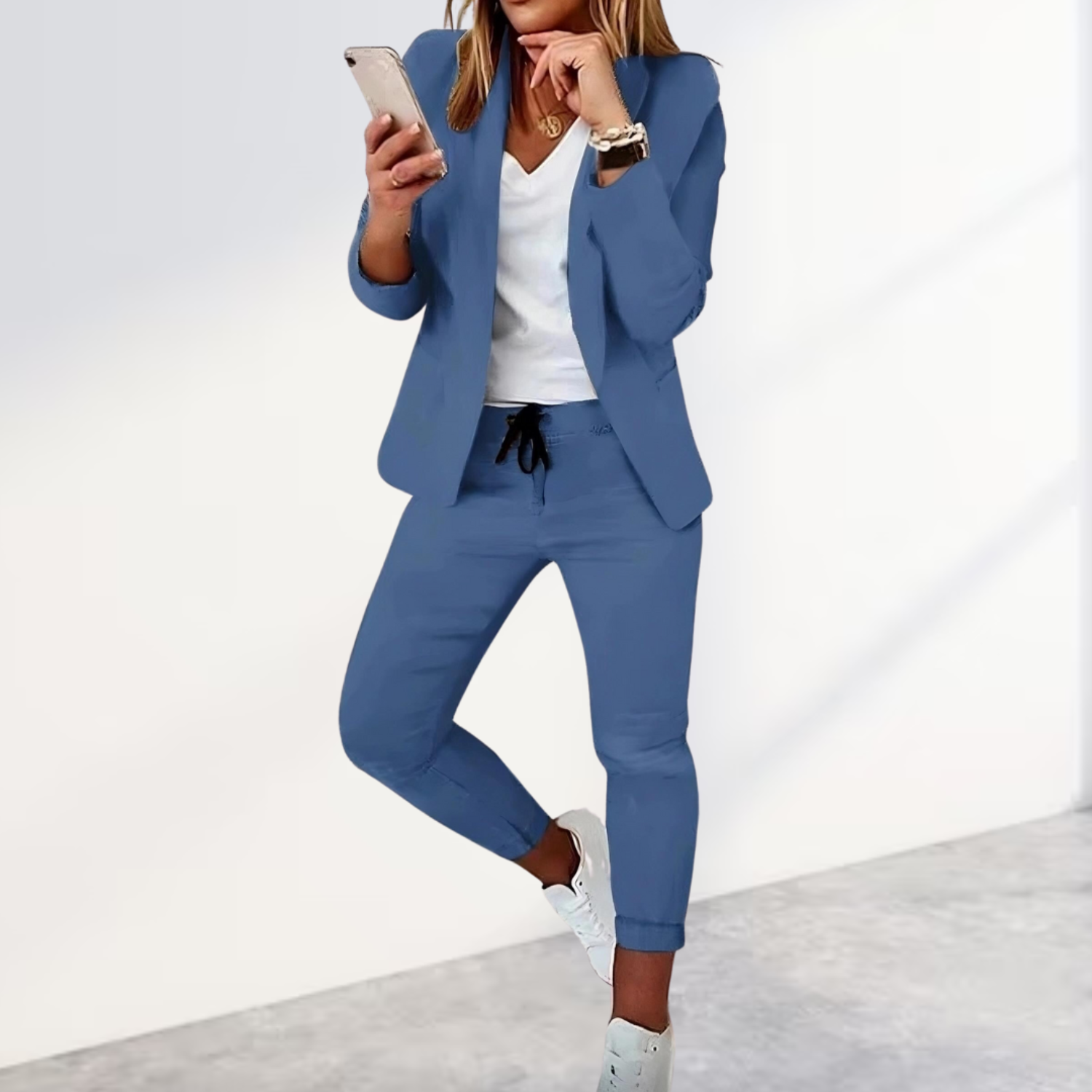 Women's Casual Office Blazer and Pants Set