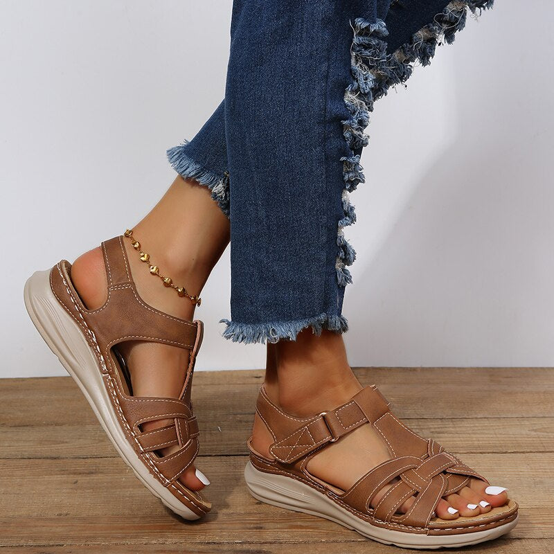 Women's Walking Wedge Sandals | with Adjustable Straps