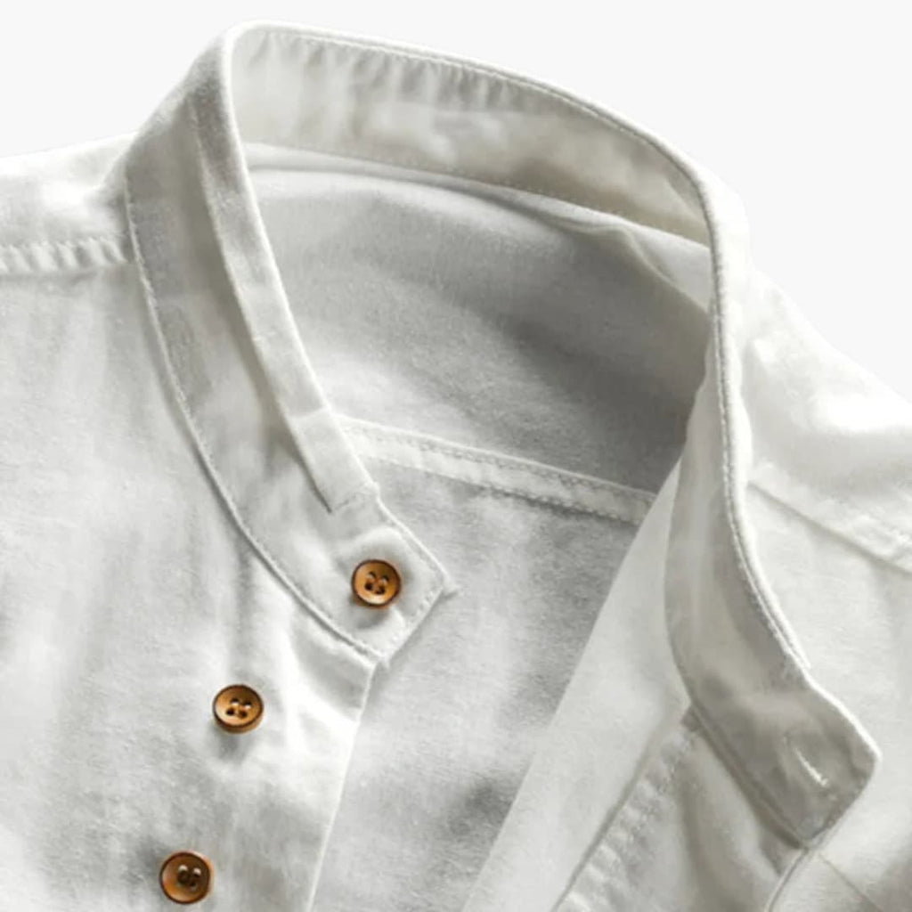 Men's Long Sleeve Stand Collar Shirt