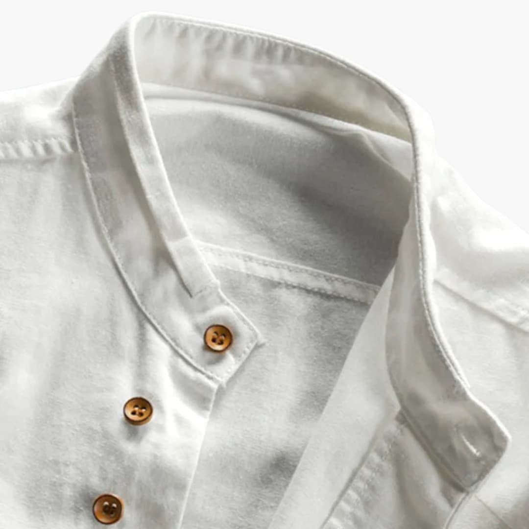 Men's Long Sleeve Stand Collar Shirt