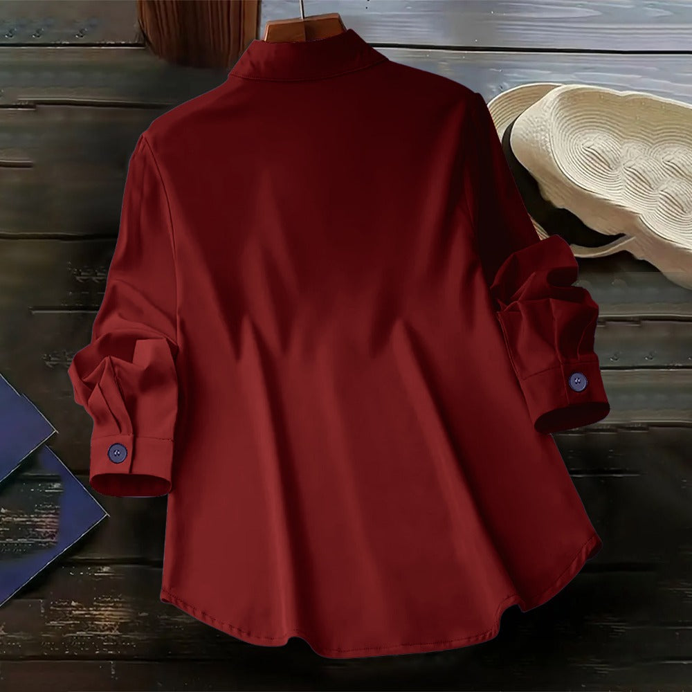 Button Down Long Sleeve Shirt for Women - Vanessa