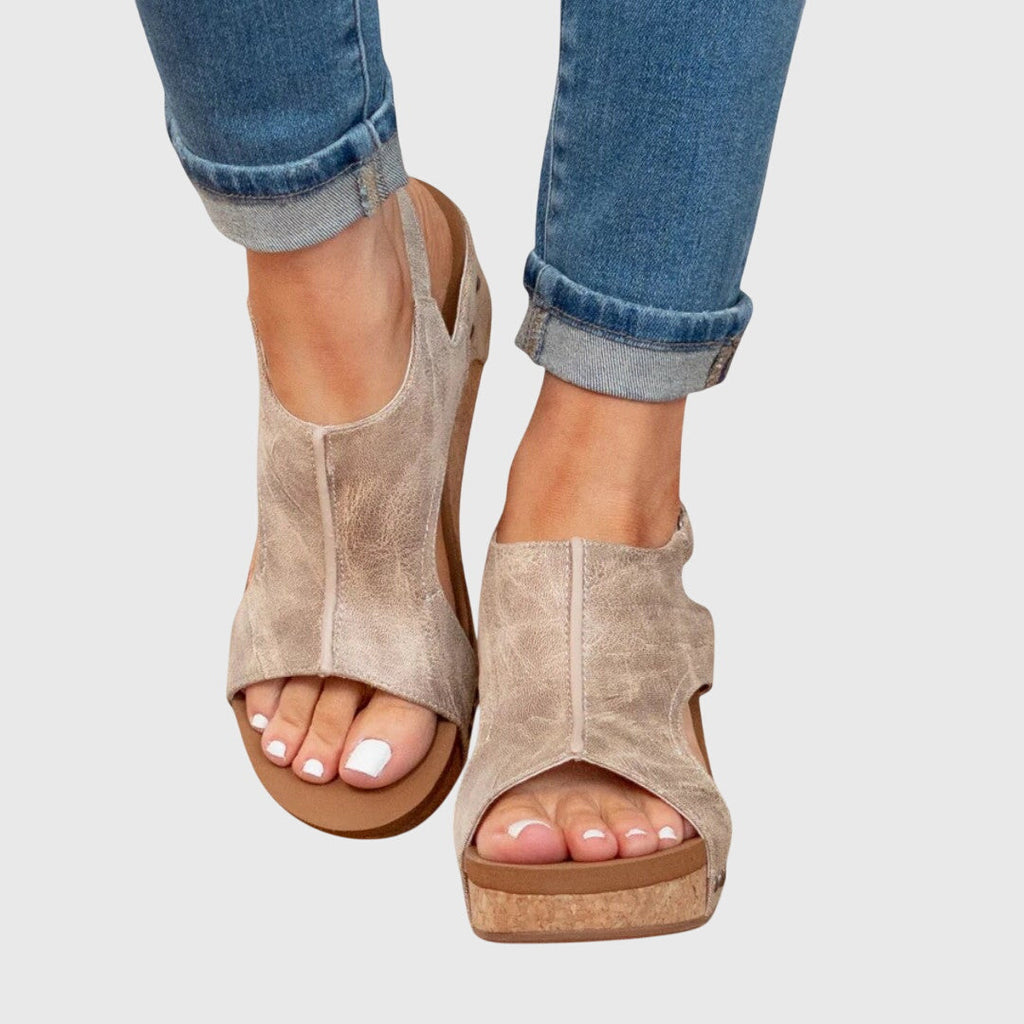 Women's Open Toe Wedge Sandals | Platform