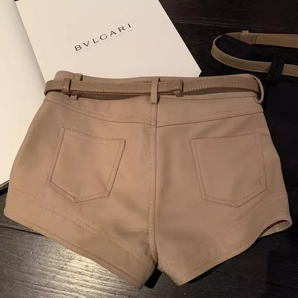 High Waist Belted Shorts for Women - Norma
