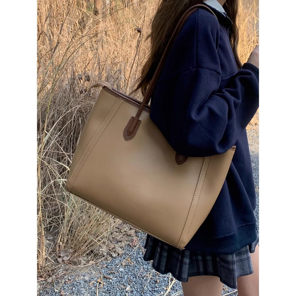 Faux Leather Shoulder Tote Bag for Women - Valentina