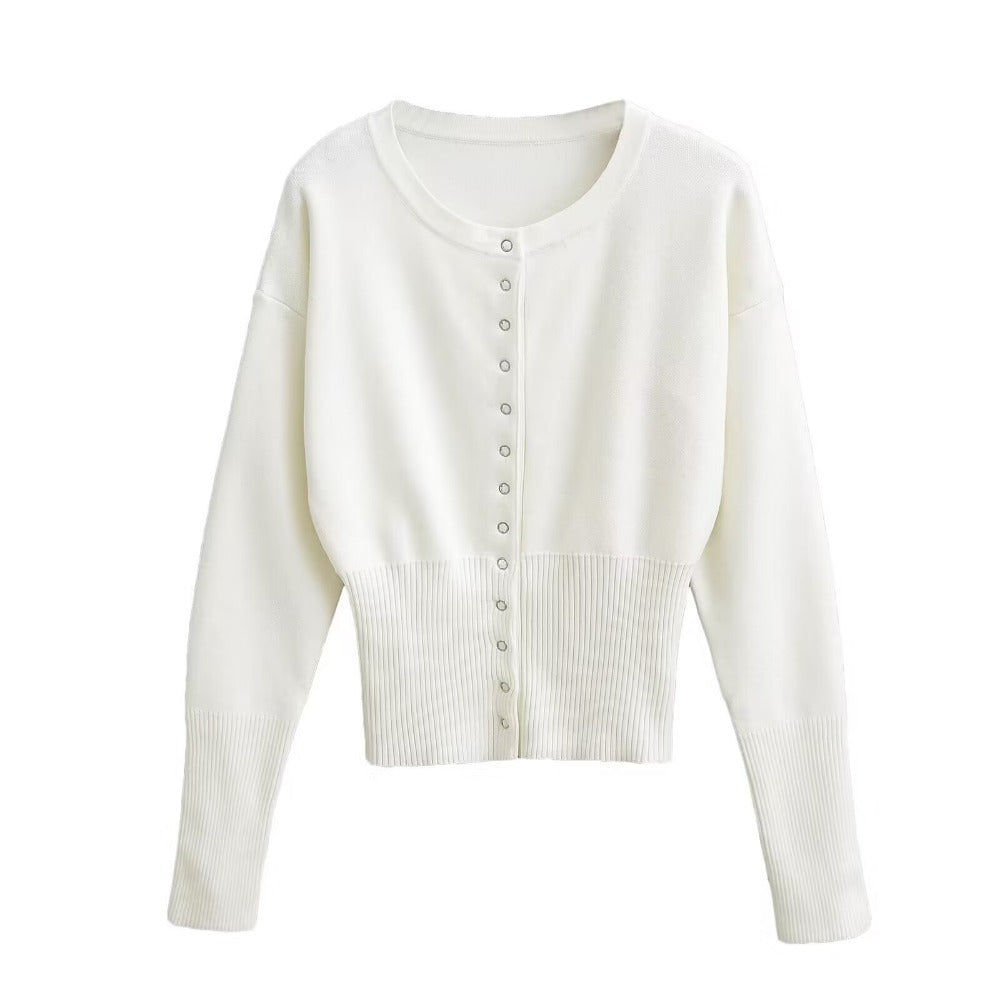 Knit Button Down Cardigan with Long Sleeves for Women - Claudia