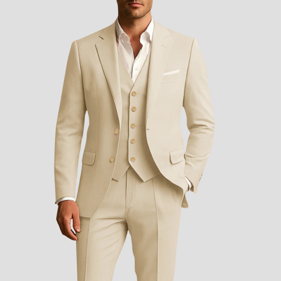 Men's Formal Three-Piece Suit Set | Slim Fit