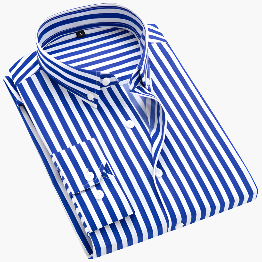 Men's Long Sleeve Classic Striped Shirt