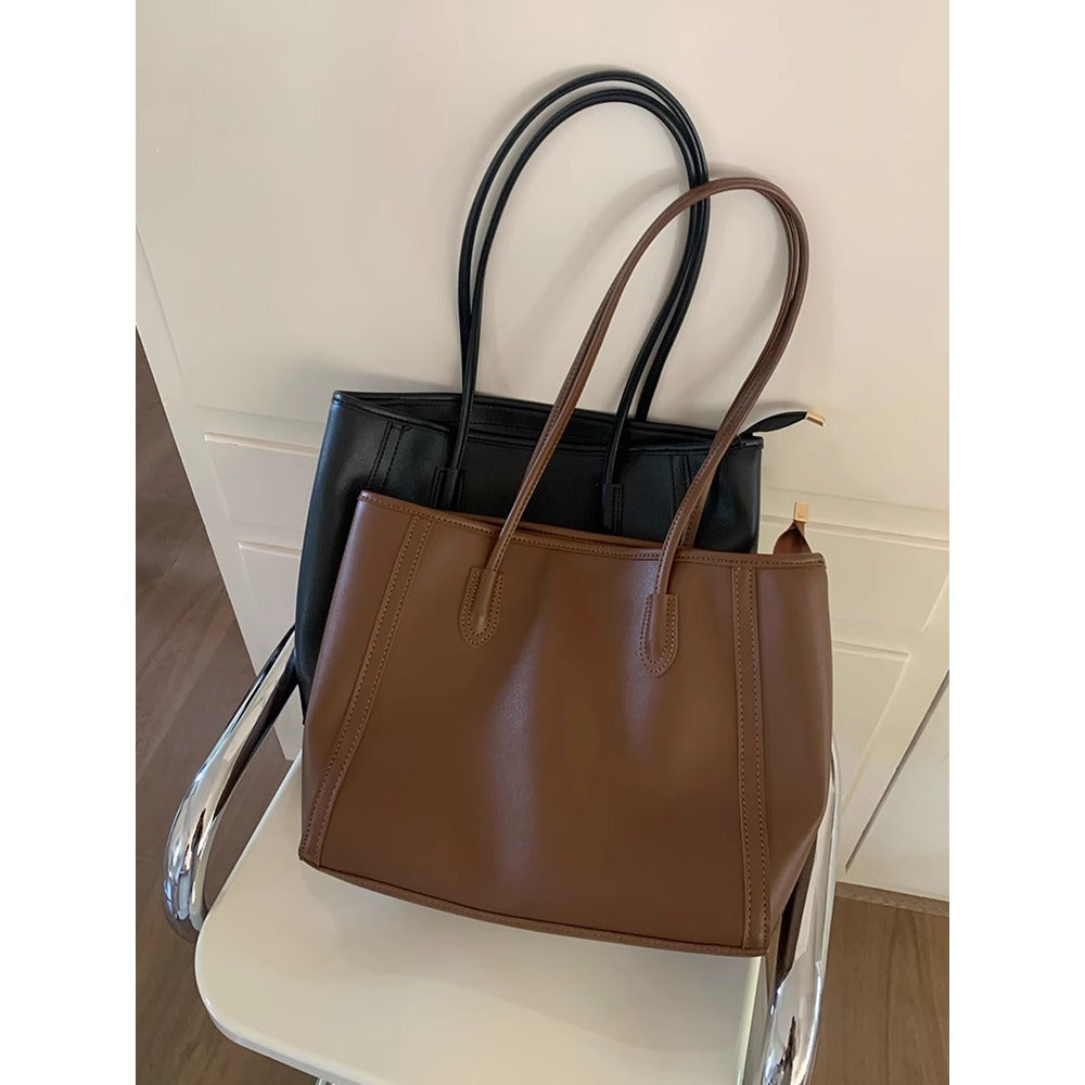 Faux Leather Shoulder Tote Bag for Women - Valentina