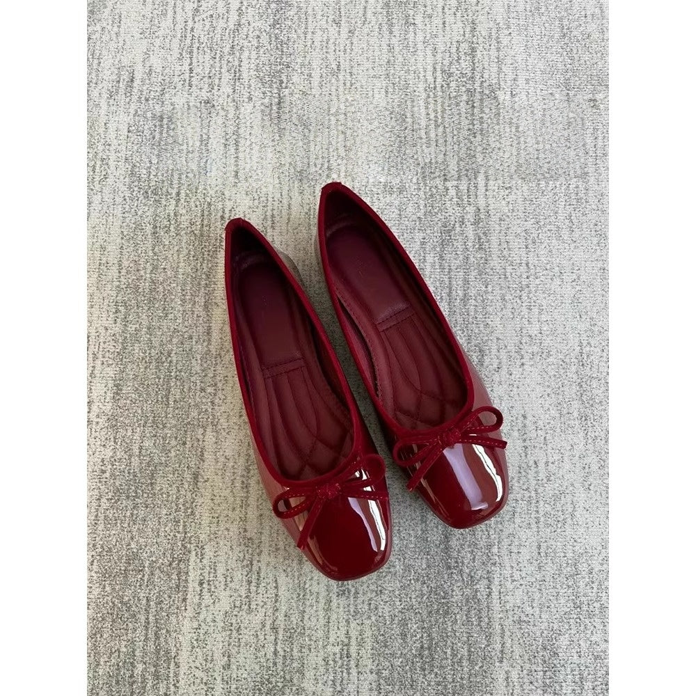 Women's Patent Leather Ballerina Flats