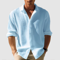 Men's Long Sleeve Waffle Knit Shirt | Casual Wear