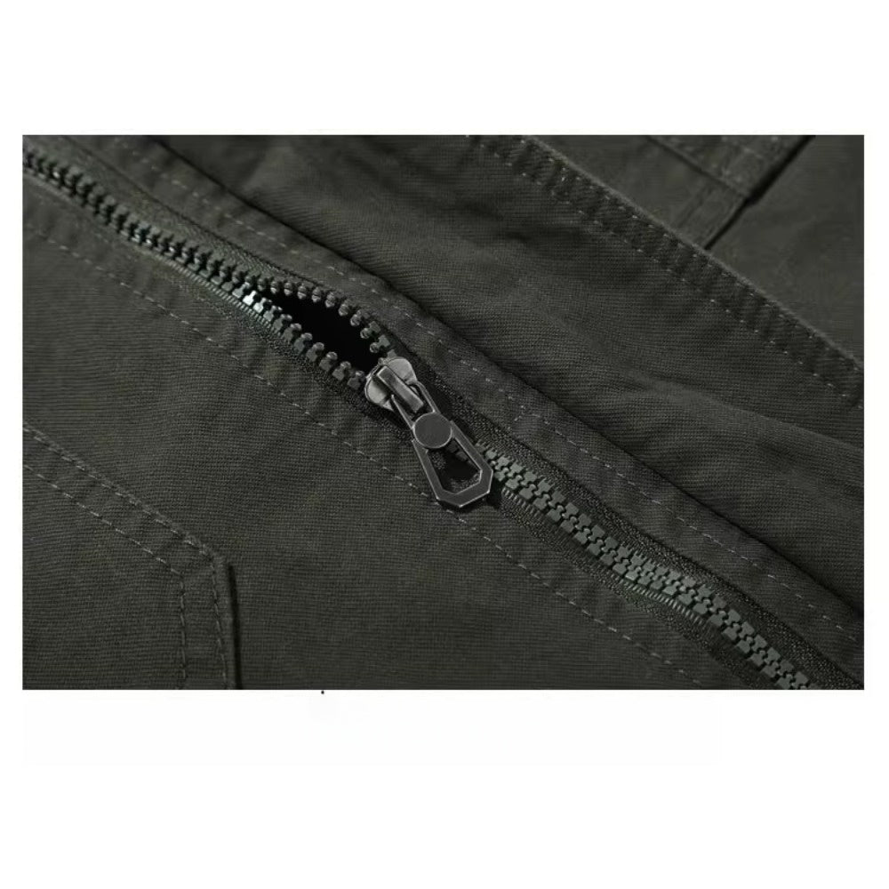 Zip Up Cotton Bomber Jacket for Men - Ambra