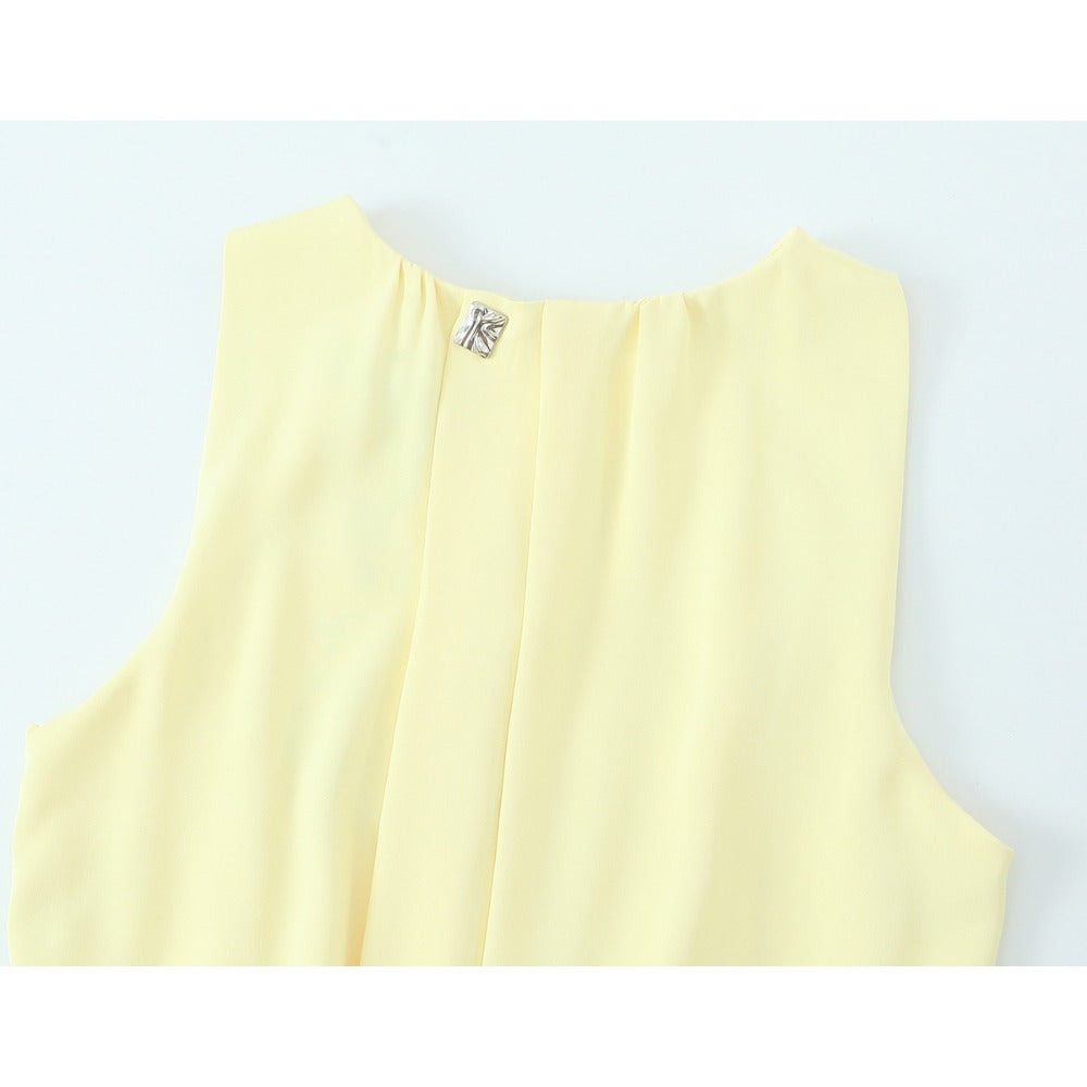 Sleeveless Maxi Dress with Side Slit for Women - Federica