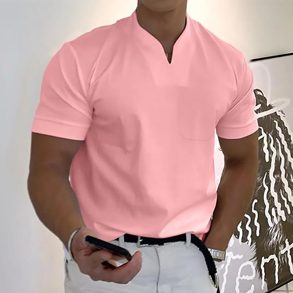 Men's Casual Henley Shirt | Short Sleeve