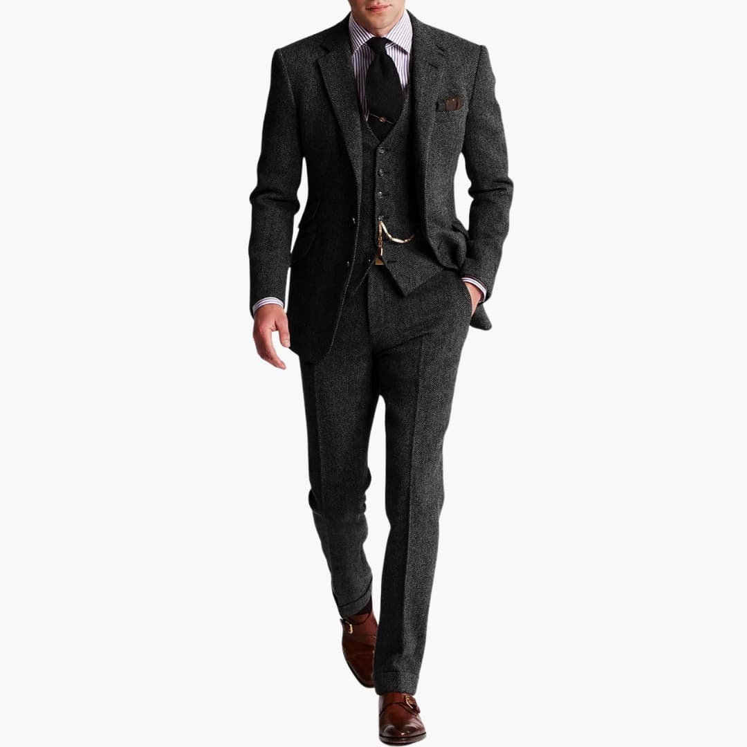 Men's Classic Suit with Vest