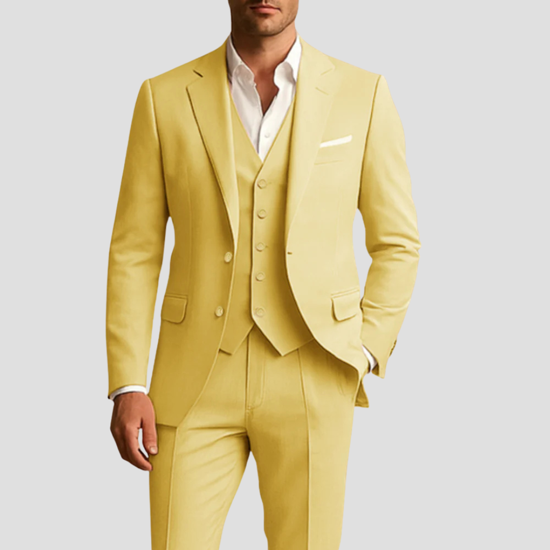 Men's Formal Three-Piece Suit Set | Slim Fit
