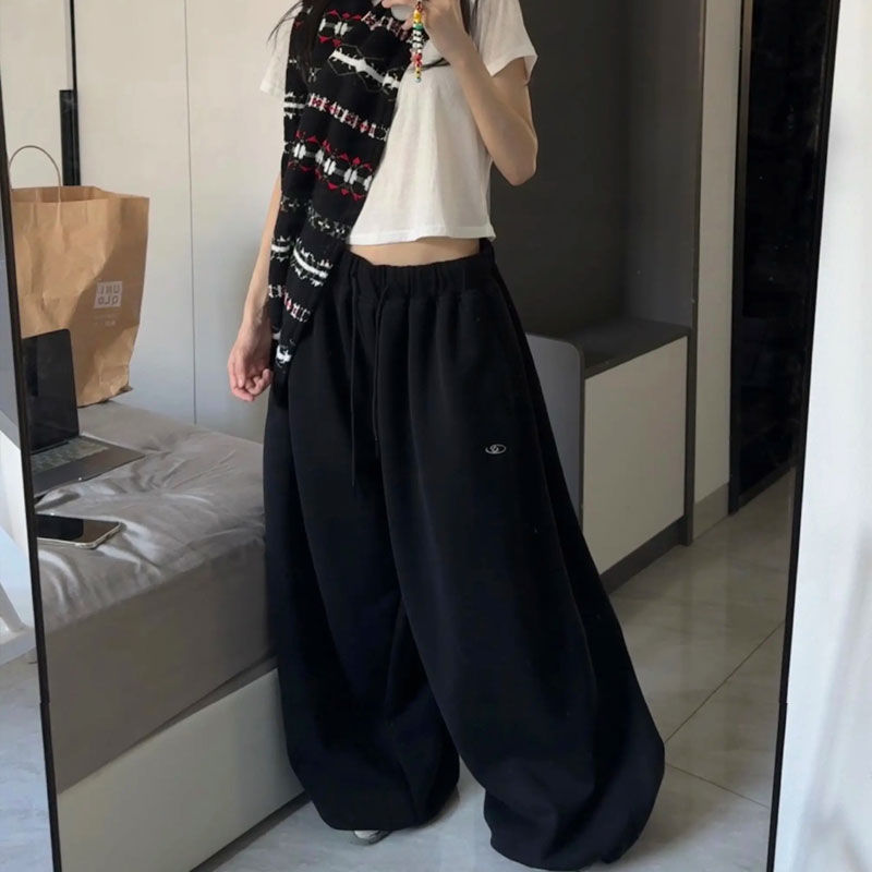 Wide Leg Drawstring Sweatpants for Women - Manuela