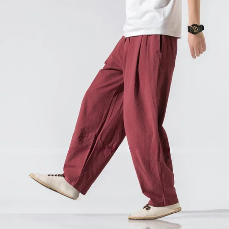 Men's Loose Fit Casual Harem Trousers | Wide Leg