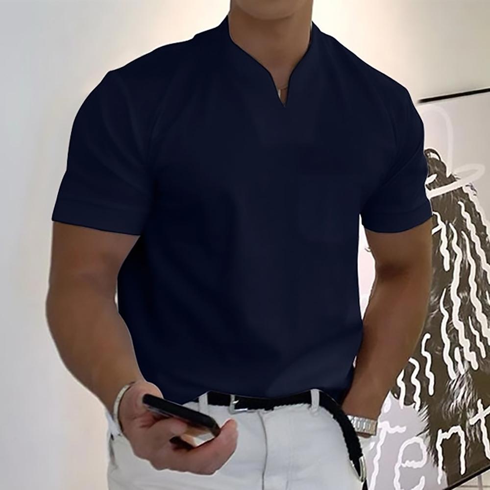 Men's Casual Henley Shirt | Short Sleeve