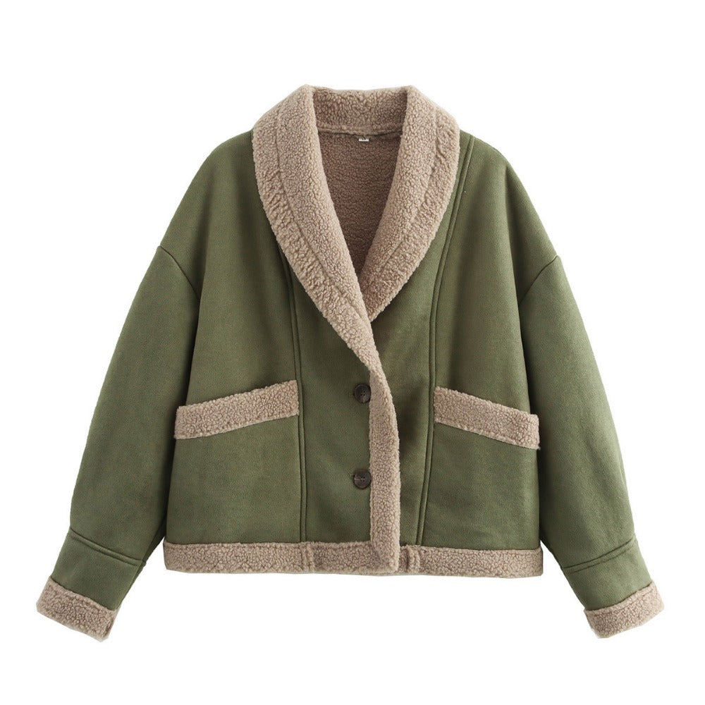 Faux Shearling Jacket with Pockets for Women - Vittoria
