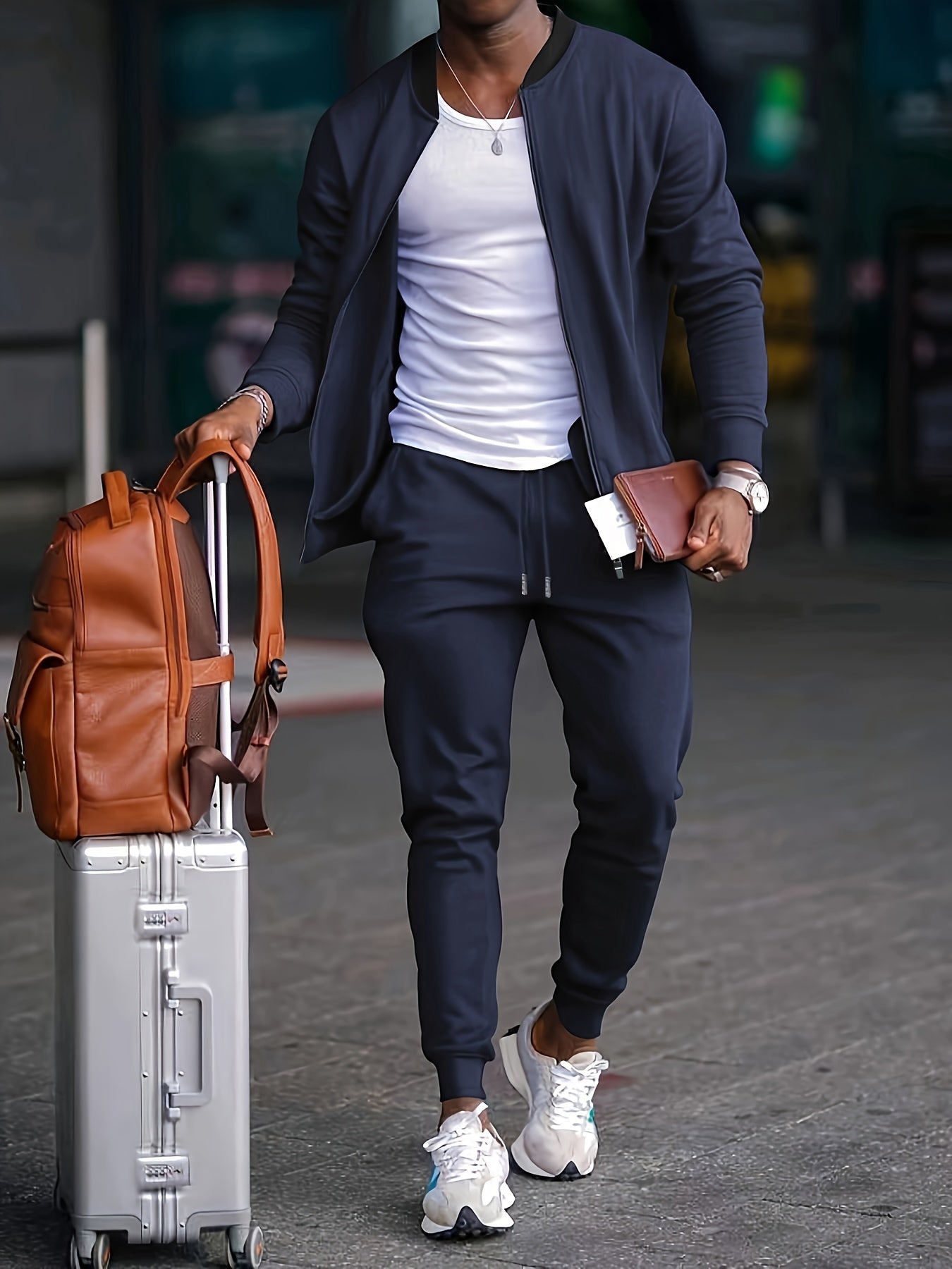 Men's Casual Two-Piece Tracksuit Set