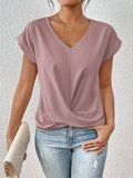 Women's Short Sleeve Casual V-Neck T-Shirt