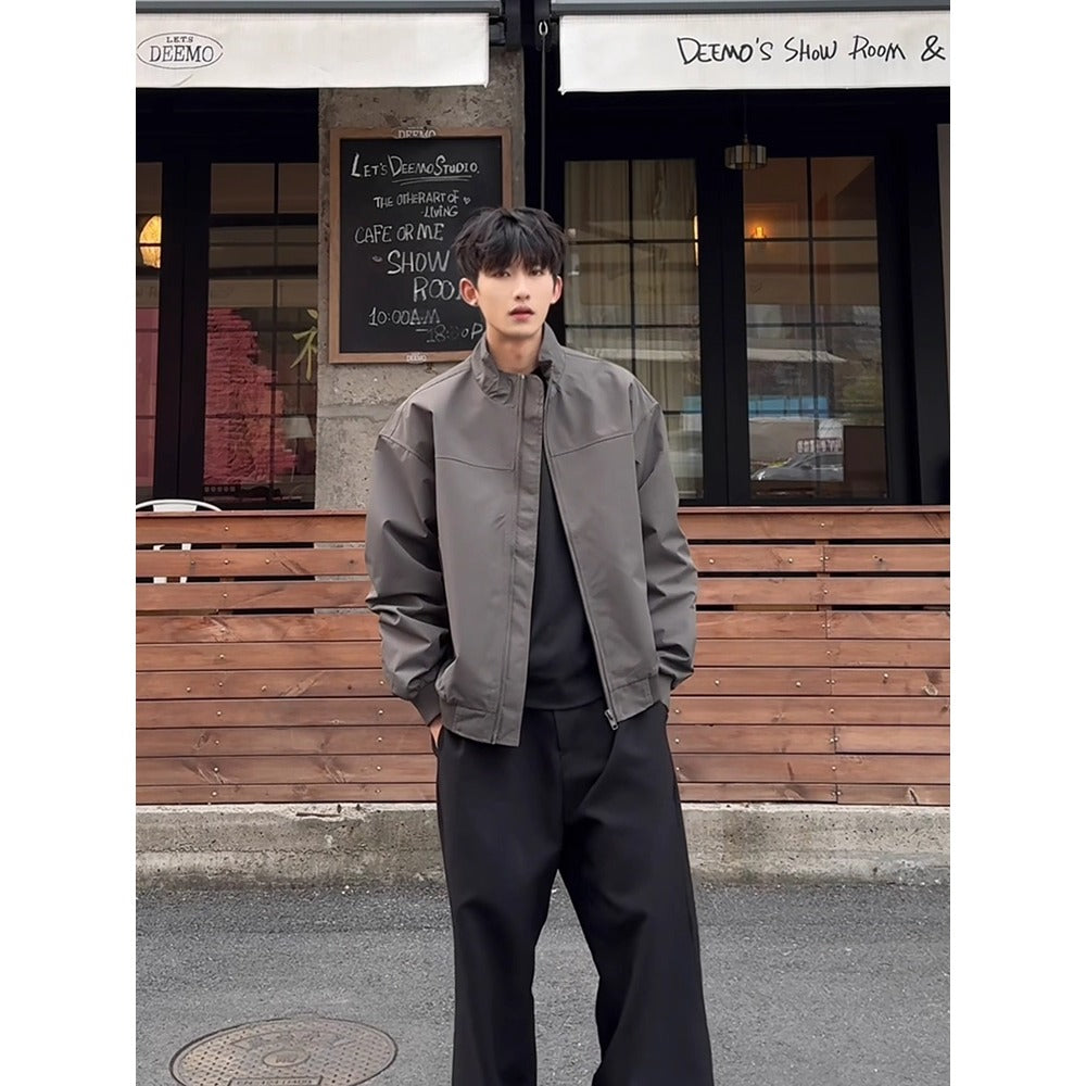 Zip Up Bomber Jacket with Long Sleeves for Men - Allegra