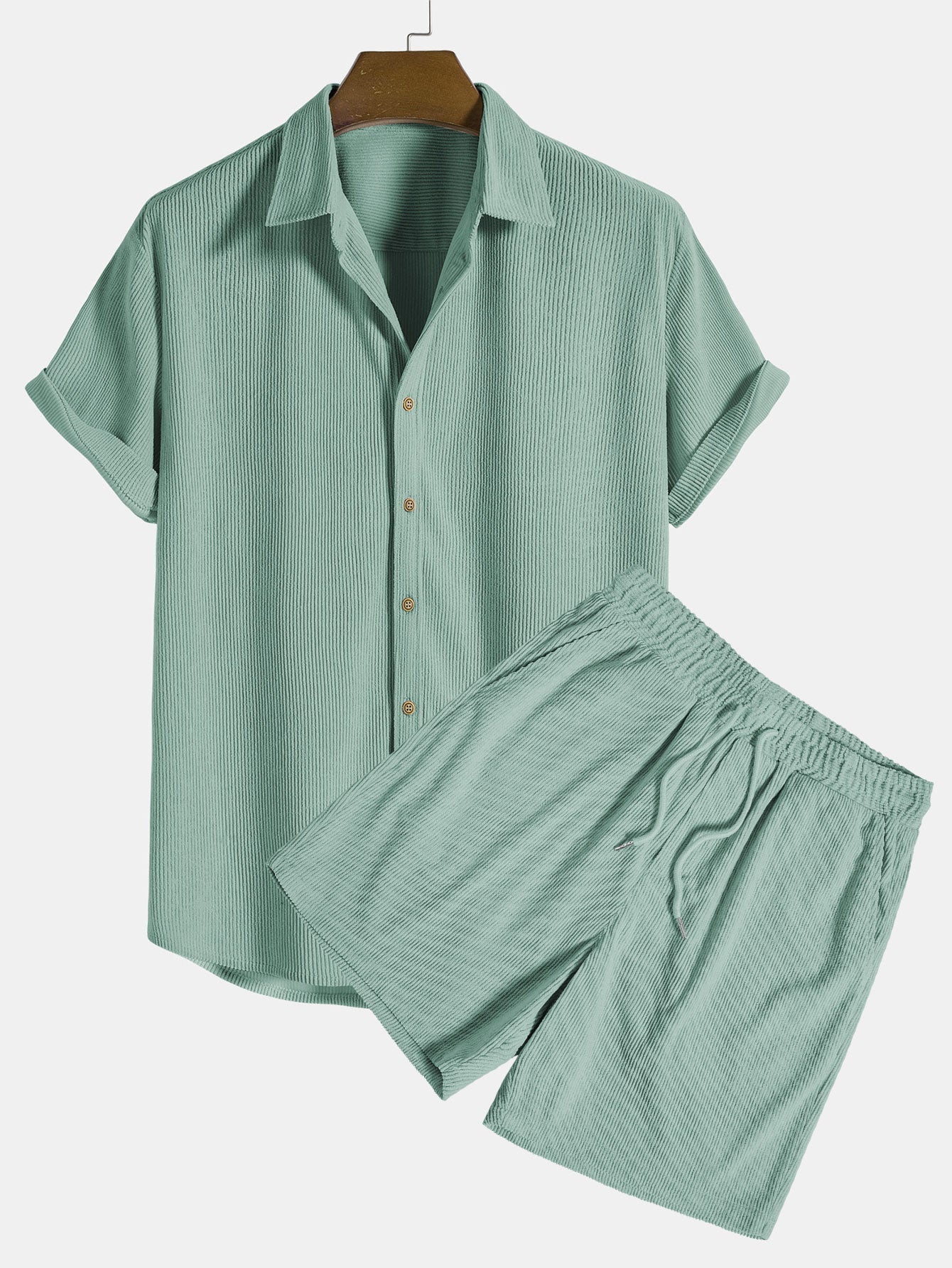 Men's Summer Shirt and Shorts Set | Two-Piece Outfit