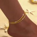 Women's Minimalist Double-Layer Chain Anklet