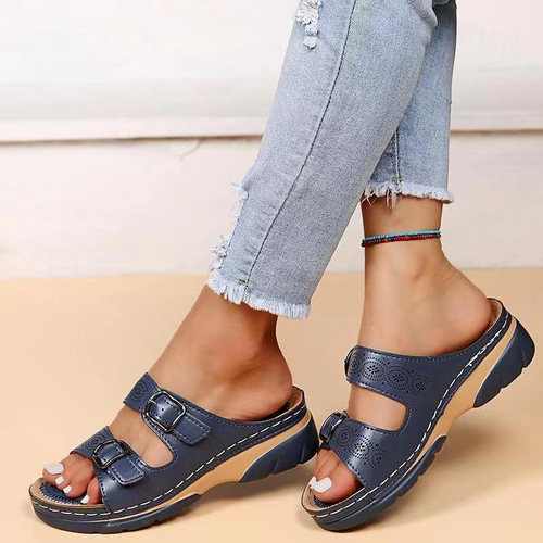 Adjustable Buckle Casual Wedge Sandals for Women
