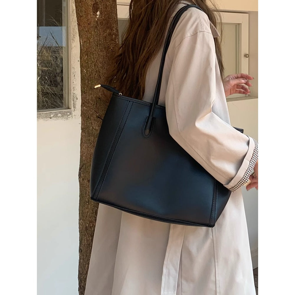 Faux Leather Shoulder Tote Bag for Women - Valentina