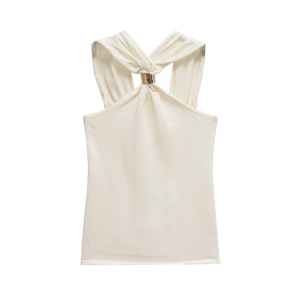 Sleeveless Knot Strap Tank Top in Multiple Colors for Women - Livia