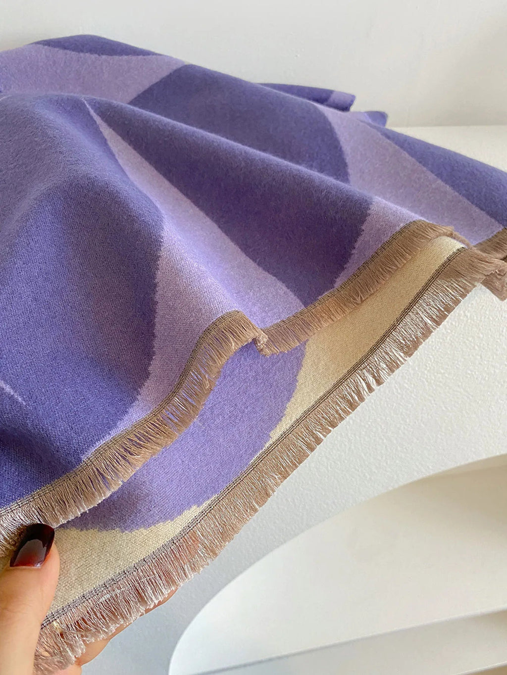 Women’s Reversible Geometric Oversized Scarf | Winter