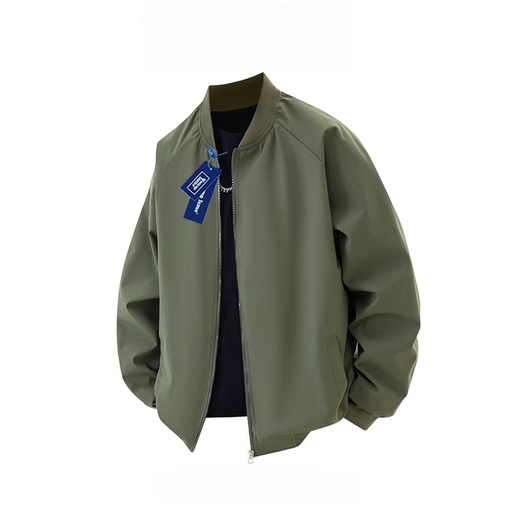 Zip Up Bomber Jacket with Pockets for Men - Arianna