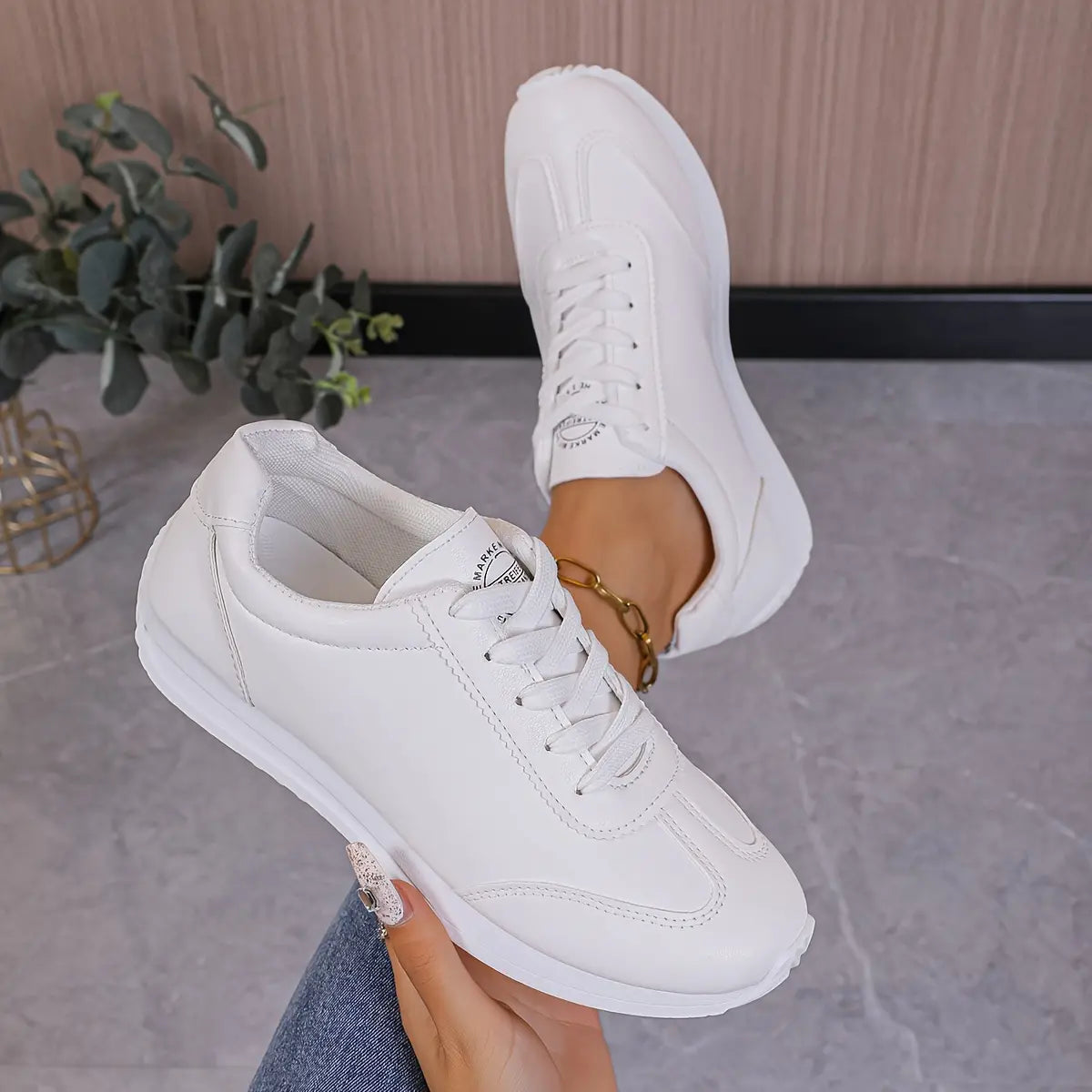 Women's Cozy White Sneakers