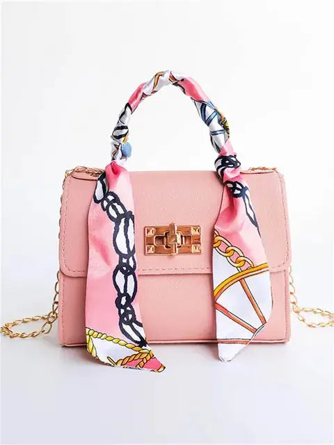 Women's Handbag with Scarf Detail