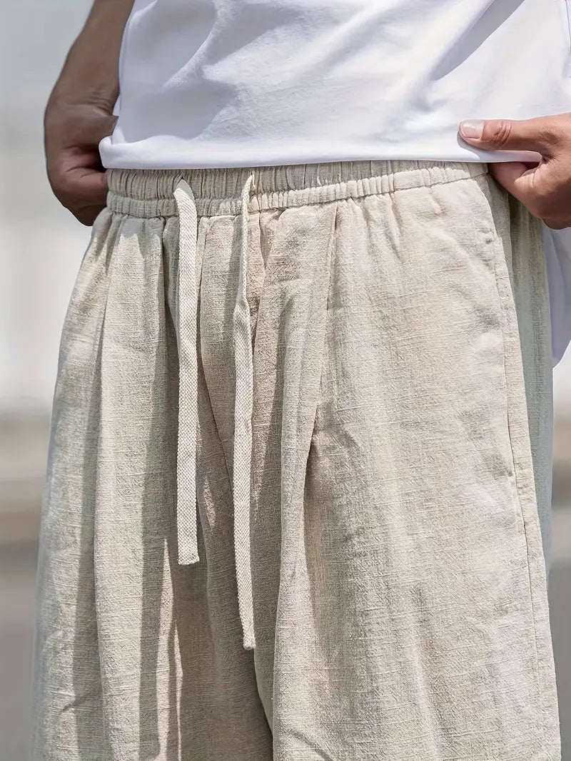 Men's Casual Baggy Linen Pants for Summer