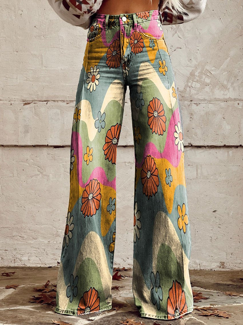 Women's High Waist Baggy Wide Leg Jeans