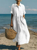 Women’s Button Down Beach Sundress | Midi