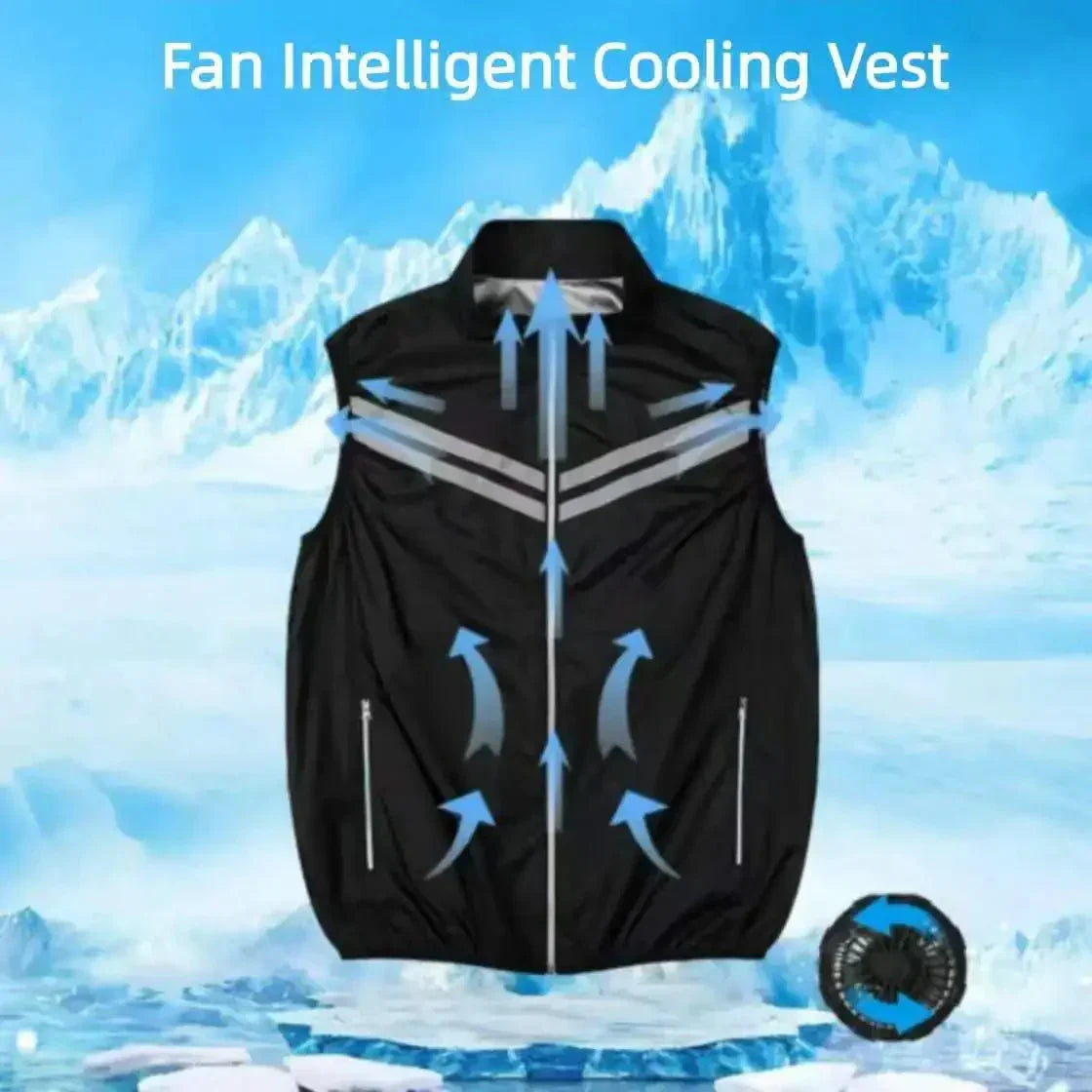 Cooling Vest with Integrated Fan for Comfortable Summer Use