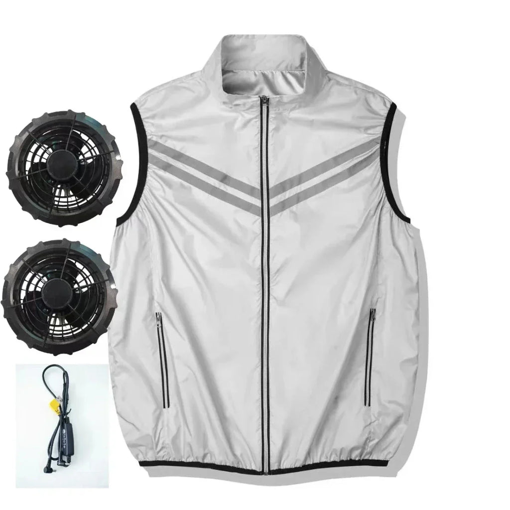 Cooling Vest with Integrated Fan for Comfortable Summer Use