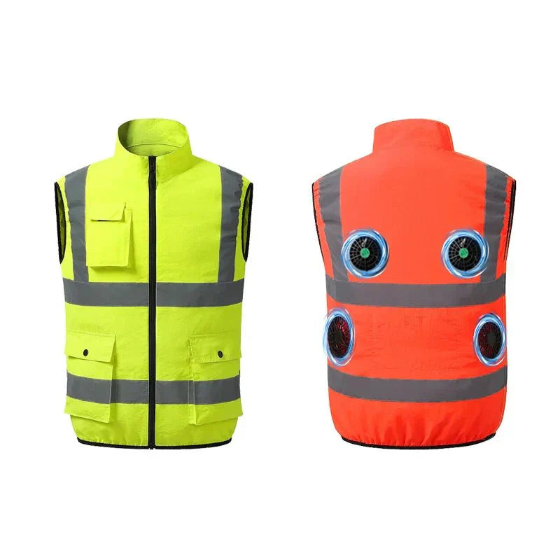 Cooling Vest with Fan System for Improved Comfort at Work